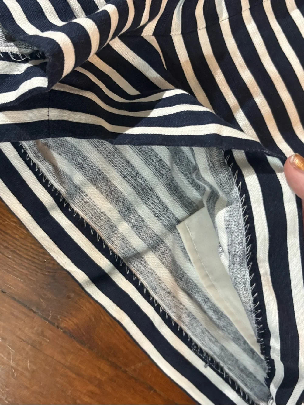 J. Crew blue white striped cute lightweight shorts size 6